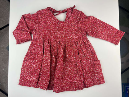 Nest and Nurture Aria tunic, red tiny florals, 12-24m, Kids 24 Month (18-24M)