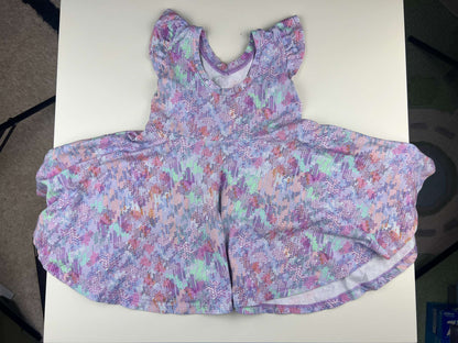 Nest and Nurture Elle twirl dress, purple pixels, 12-24m, Kids 24 Month (18-24M)