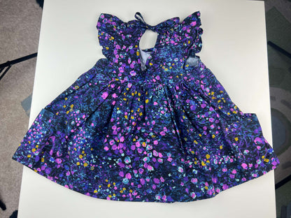Nest and Nurture Poppy tunic, purple painted florals, 2T, Kids 2T