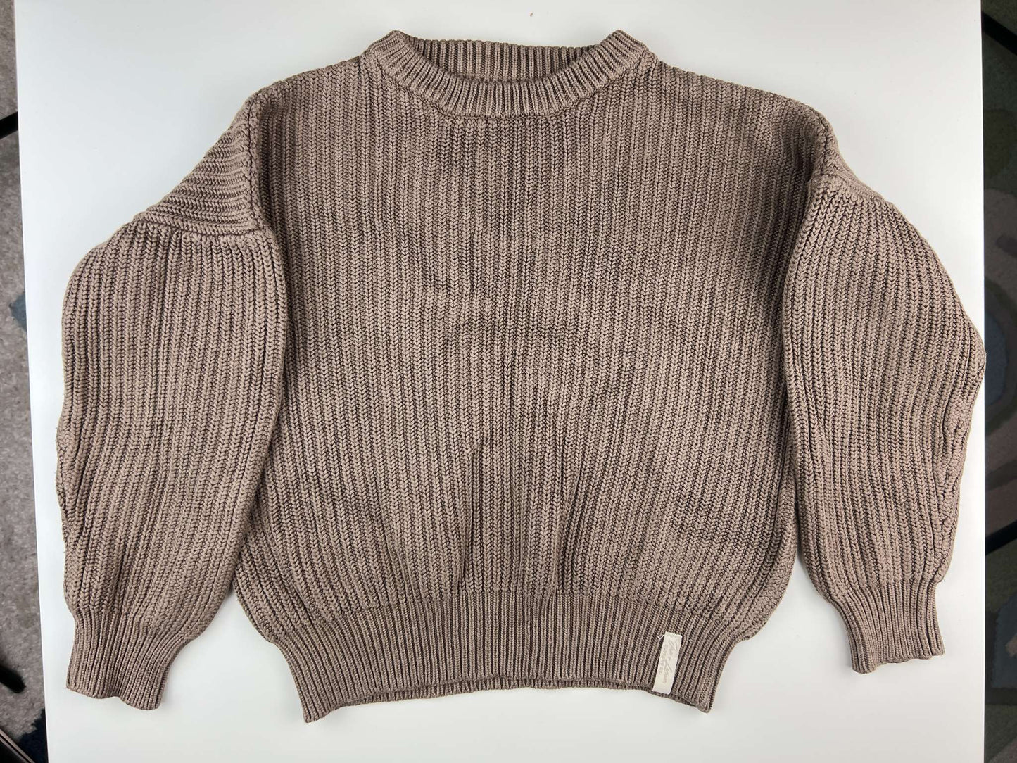 Jax & Lennon brown knit sweater, 4-6y, Kids 5/5T (extra small)