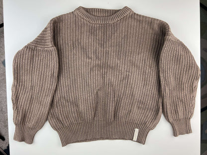 Jax & Lennon brown knit sweater, 4-6y, Kids 5/5T (extra small)