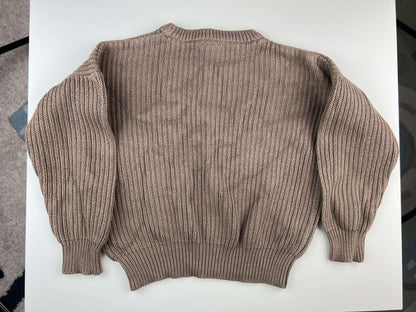 Jax & Lennon brown knit sweater, 4-6y, Kids 5/5T (extra small)