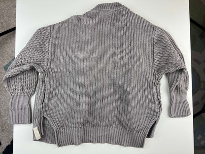 Jax & Lennon Open Knit Cardigan with Pockets, gray, 2-3T, Kids 3T