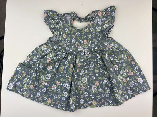 Nest and Nurture Blue floral Poppy tunic, 6-12m, Kids 12 Month (9-12M)
