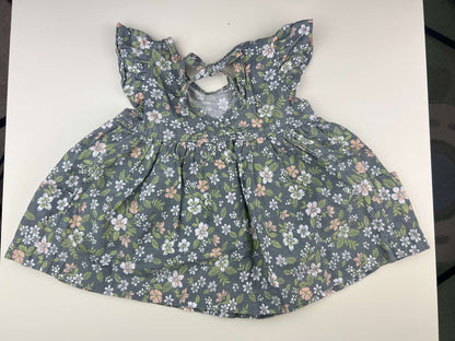 Nest and Nurture Blue floral Poppy tunic, 6-12m, Kids 12 Month (9-12M)