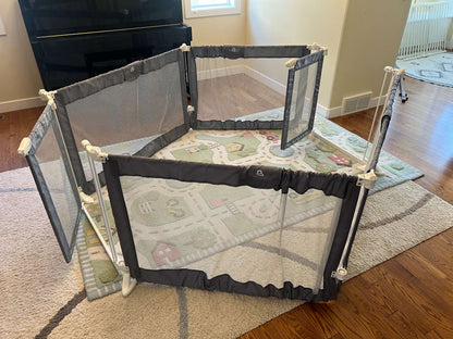 TWO (2) sets of Summer Infant Custom Fit Walk Thru Baby Gates, Excellent Used Condition, Perfect for Awkward Spaces - retails $376 for two sets
