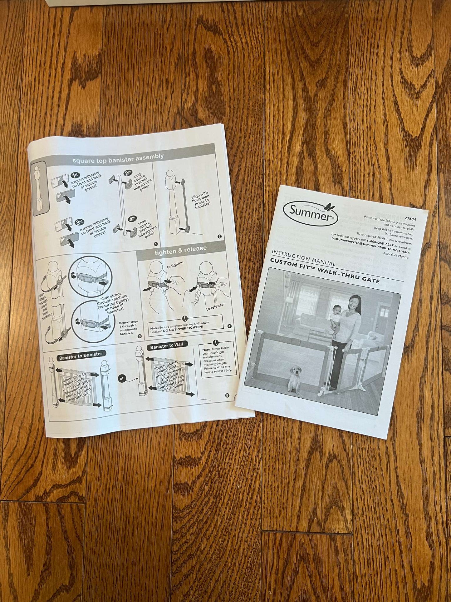 TWO (2) sets of Summer Infant Custom Fit Walk Thru Baby Gates, Excellent Used Condition, Perfect for Awkward Spaces - retails $376 for two sets