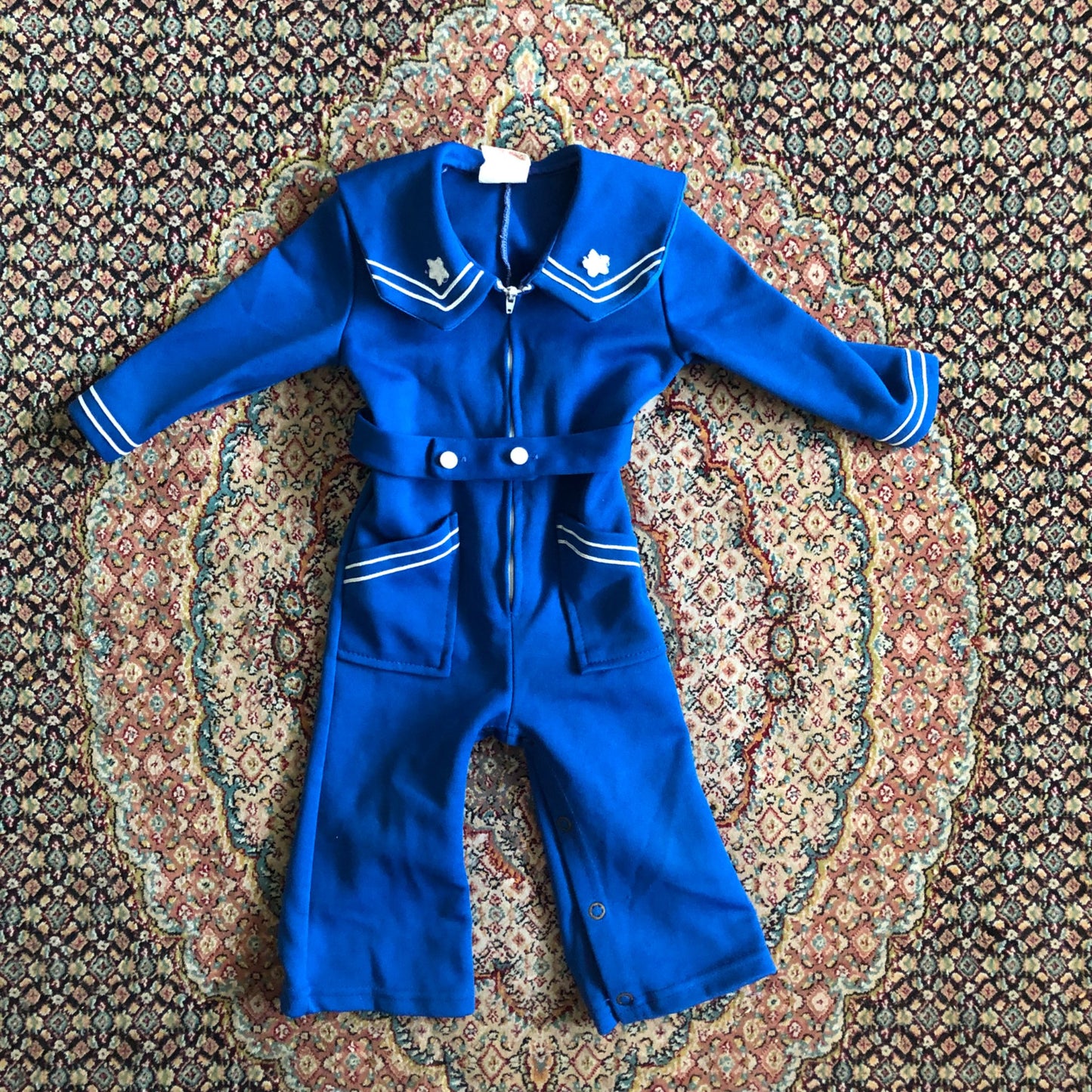 Blue Vintage Jumpsuit, Kids 12 Month (9-12M)