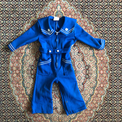 Blue Vintage Jumpsuit, Kids 12 Month (9-12M)