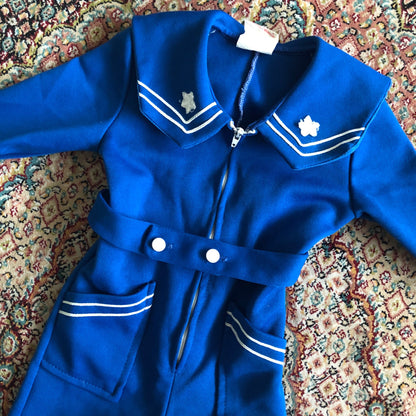 Blue Vintage Jumpsuit, Kids 12 Month (9-12M)