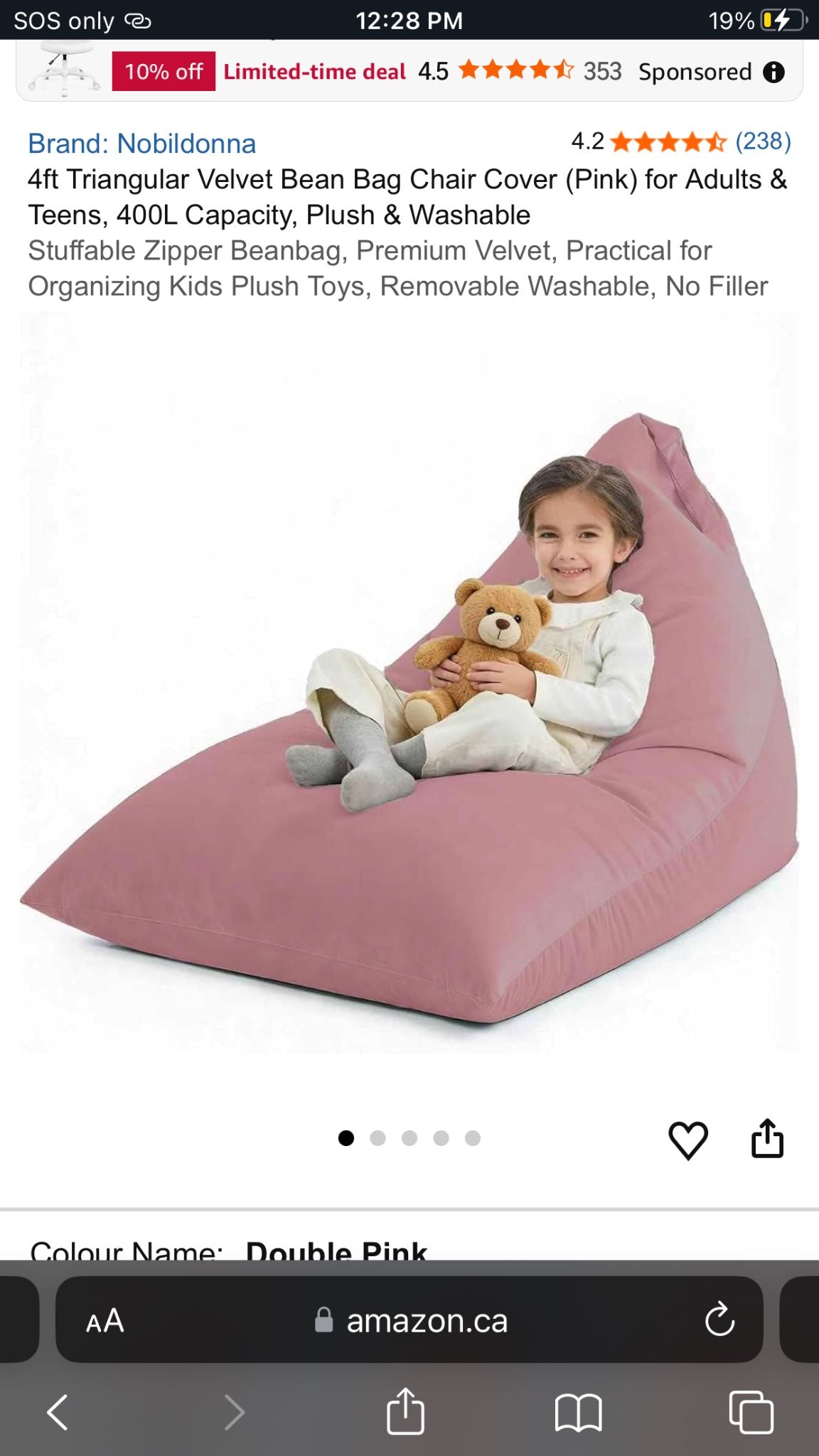 4ft Bean Bag Chair Cover