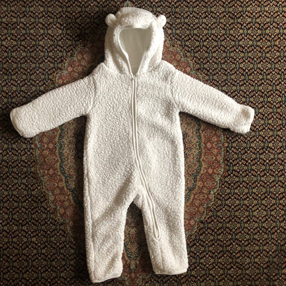 White Fleece Suit, Kids 18 Month (12-18M)