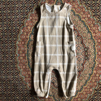 Beige Overall Romper, Kids 18 Month (12-18M)