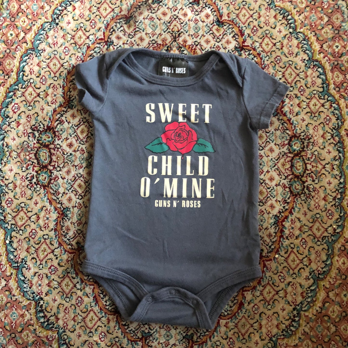Guns N Roses Onesie, Kids 6 Month (3-6M)