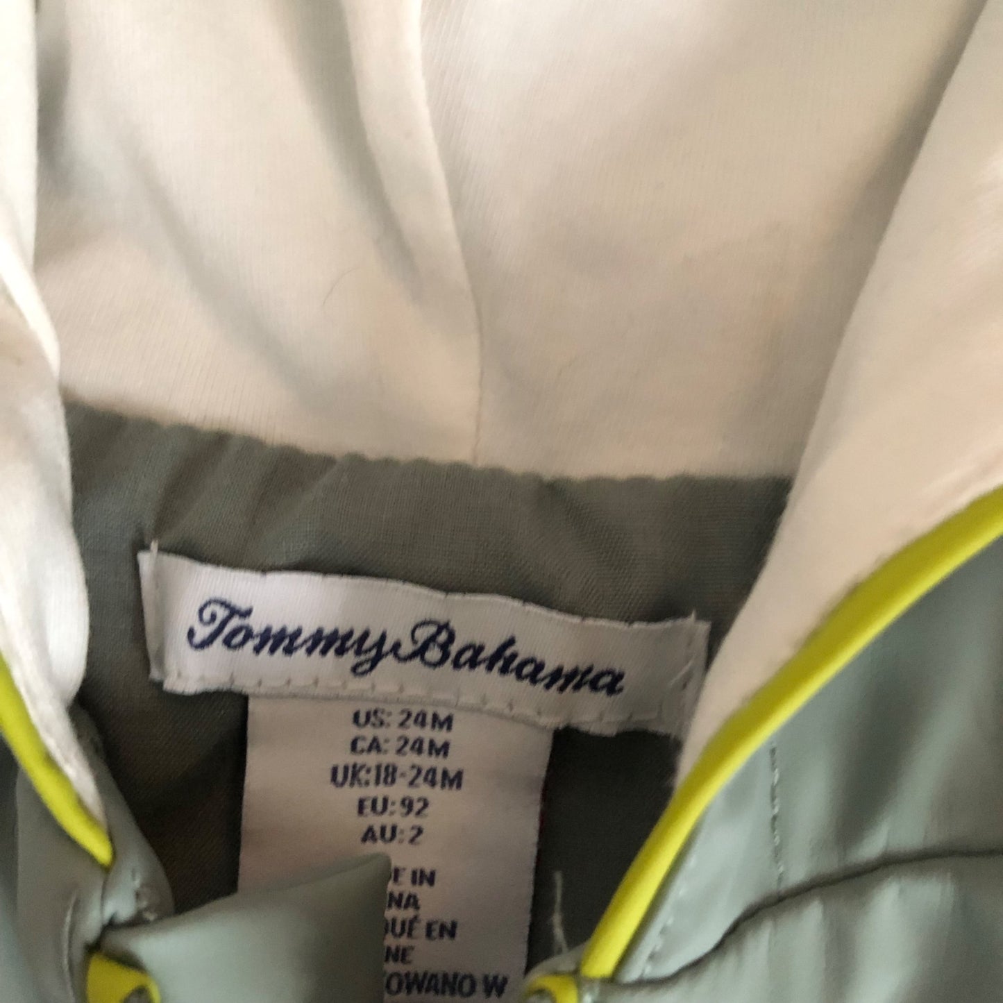 Tommy Bahama Rain Coat, Kids 24 Month (18-24M)