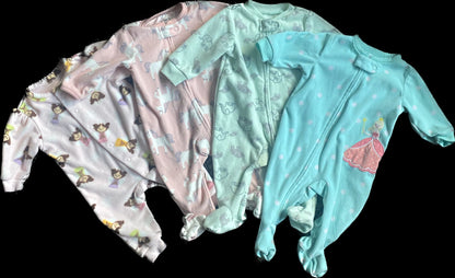 0-3 Month Fleece Sleepers, Kids 3 Month (0-3M)