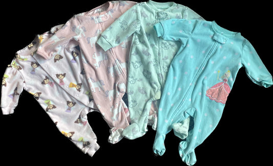 0-3 Month Fleece Sleepers, Kids 3 Month (0-3M)