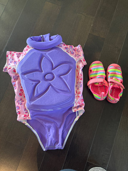Swim floatie + Swim/water shoes