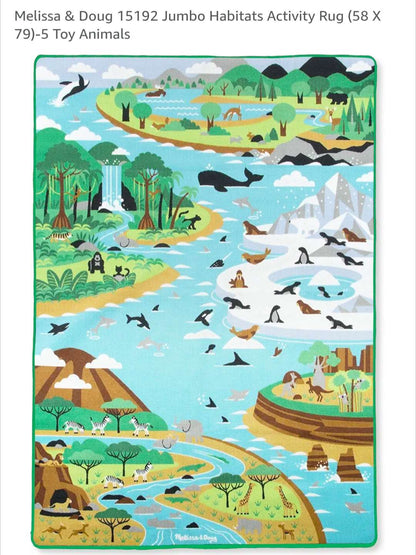 Melissa & Doug 15192 Jumbo Habitats Activity Rug (58 X 79)