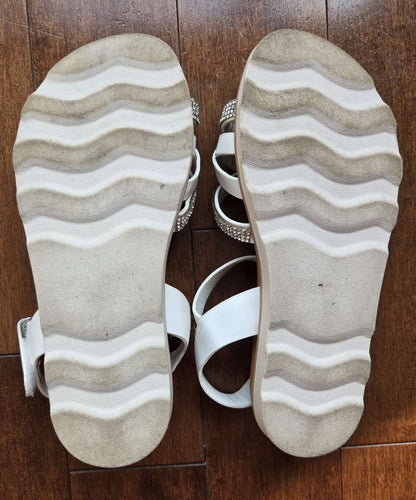 Jellypop kid girls' strappy white and diamante sandals in size 13M, Shoes 13 (Kids:4-8yr)