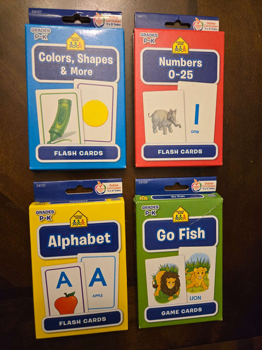 School Zone Flash Cards 8-Pack (retails for $28)