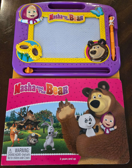 Masha and the Bear Learning Series (learn to draw book and magnetic board)