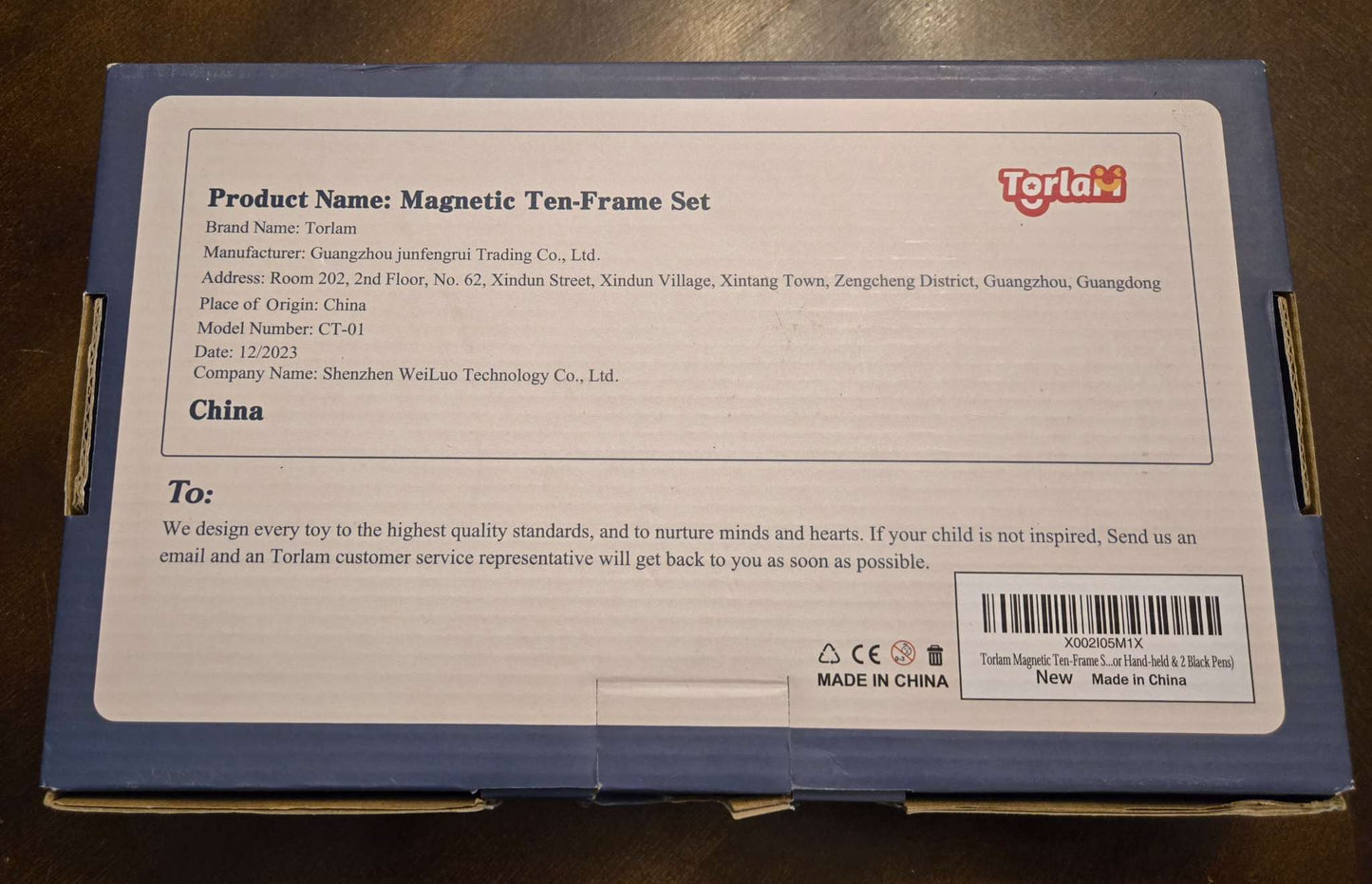 Torlam Ten-Frame Set (retails for $30)