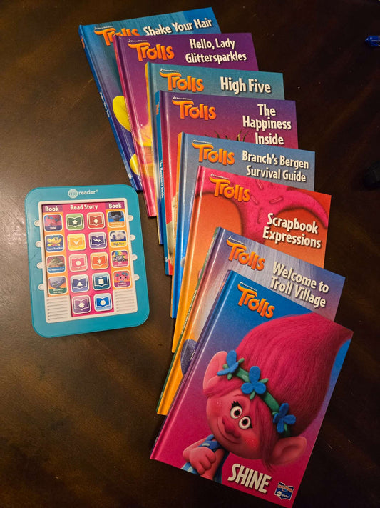 Dreamworks Trolls Electronic Reader + 8 hardcover books