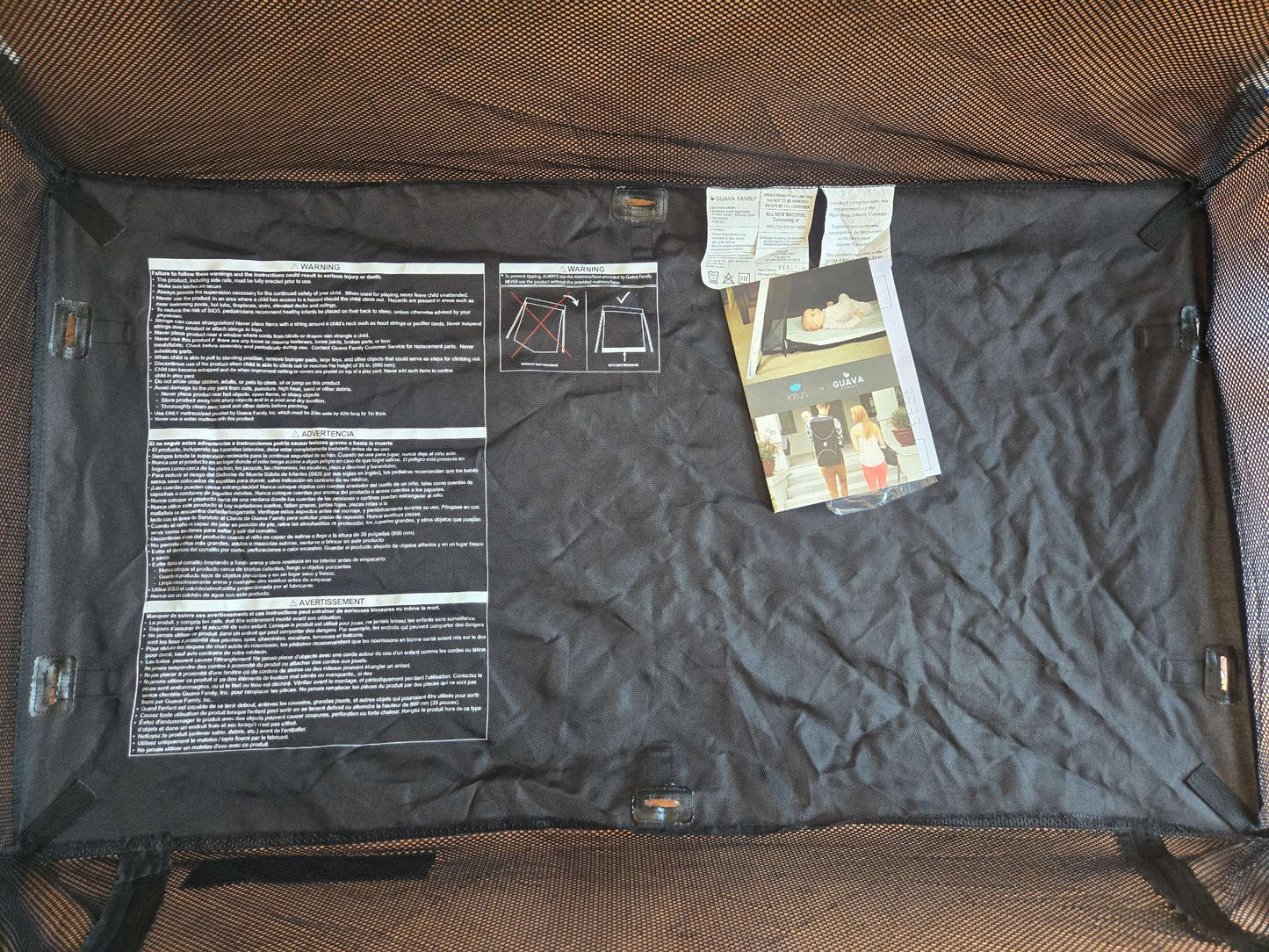 Guava Family "Lotus" Travel Crib + Guava Family fitted crib sheet  (together retail for approx. $325 USD)