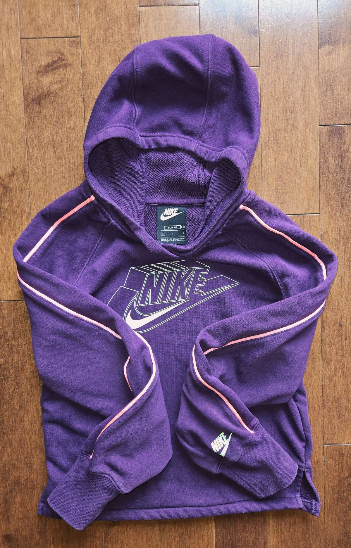 Nike girls' purple hoodie sweater, Kids 10
