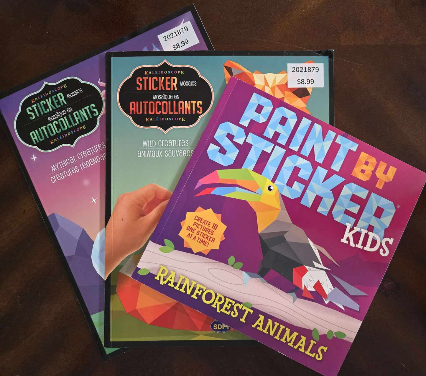 Sticker-by-number books (set of 3) - RRP $33 in total