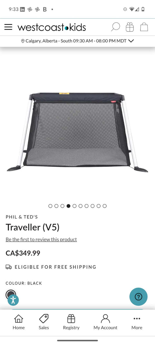 Phil and Ted's travel crib