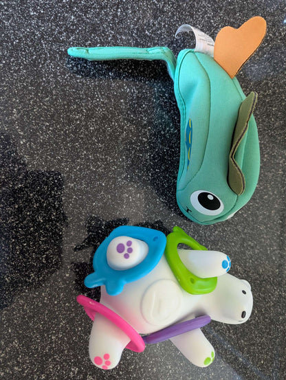 Bath faucet toddler protector and toy