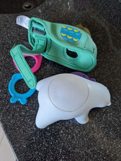 Bath faucet toddler protector and toy