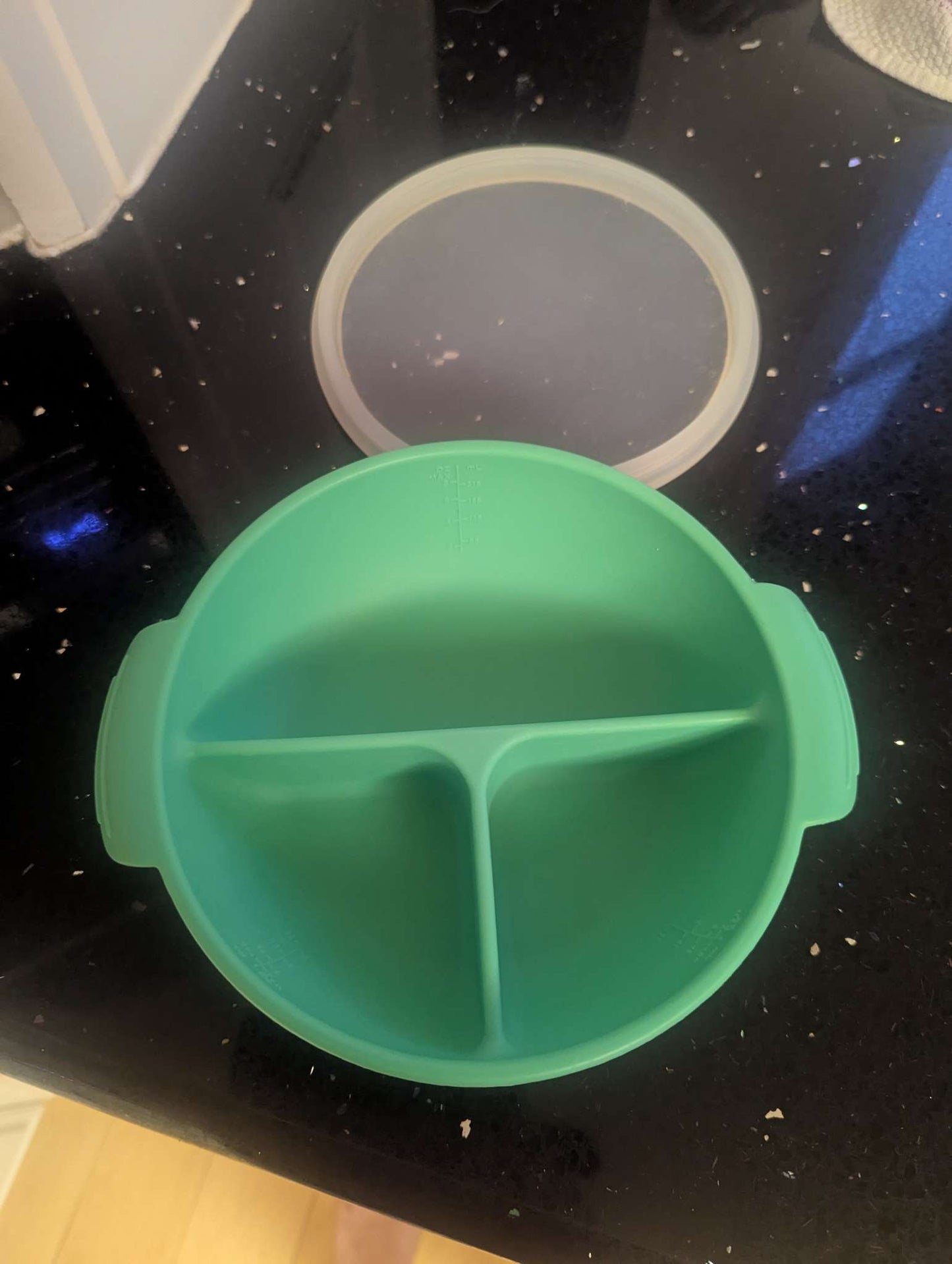 Avanchy suction plate and spoon, sage green, retails for USD$45