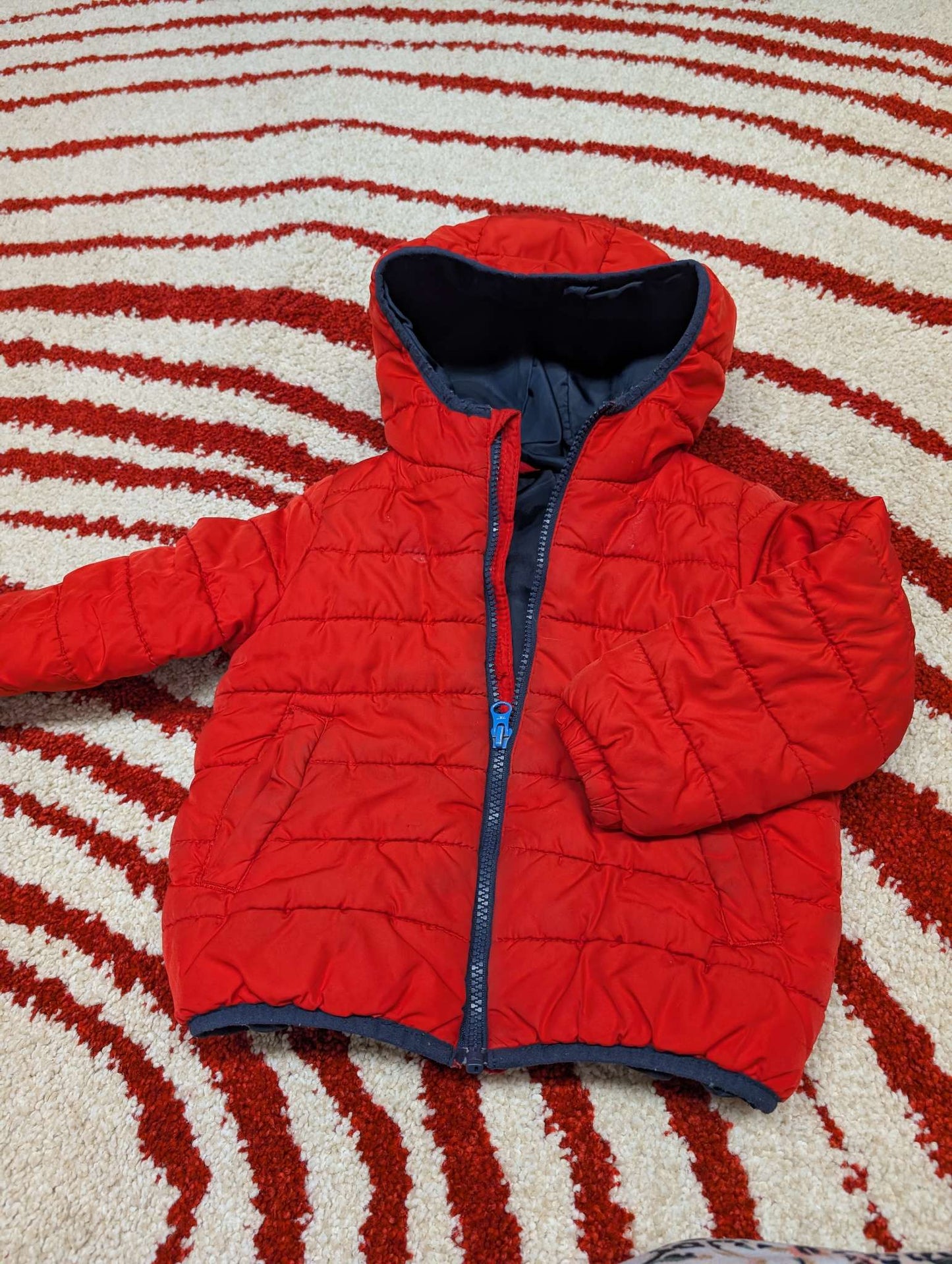 Fall/winter jacket with hood, red , Kids 3T