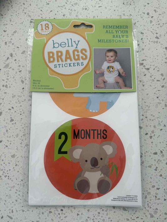 Belly Brags Baby Milestone Stickers, Gender Neutral by Belly Brags