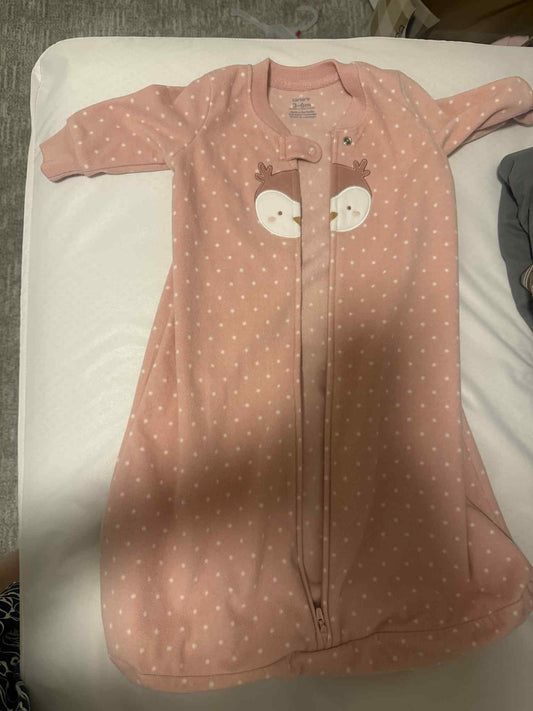 2-Way Zip Fleece Wearable Blanket, 0-6 Months (Small)