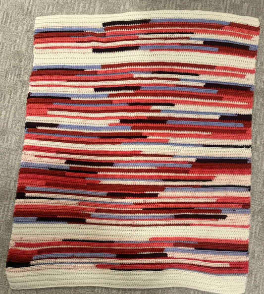 Striped blanket 36 x 45