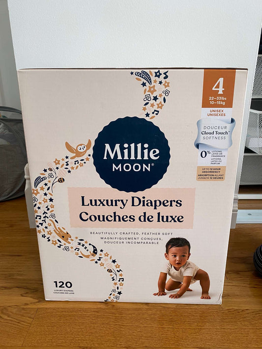 Diapers Size 4 box of 120 Millie Moon