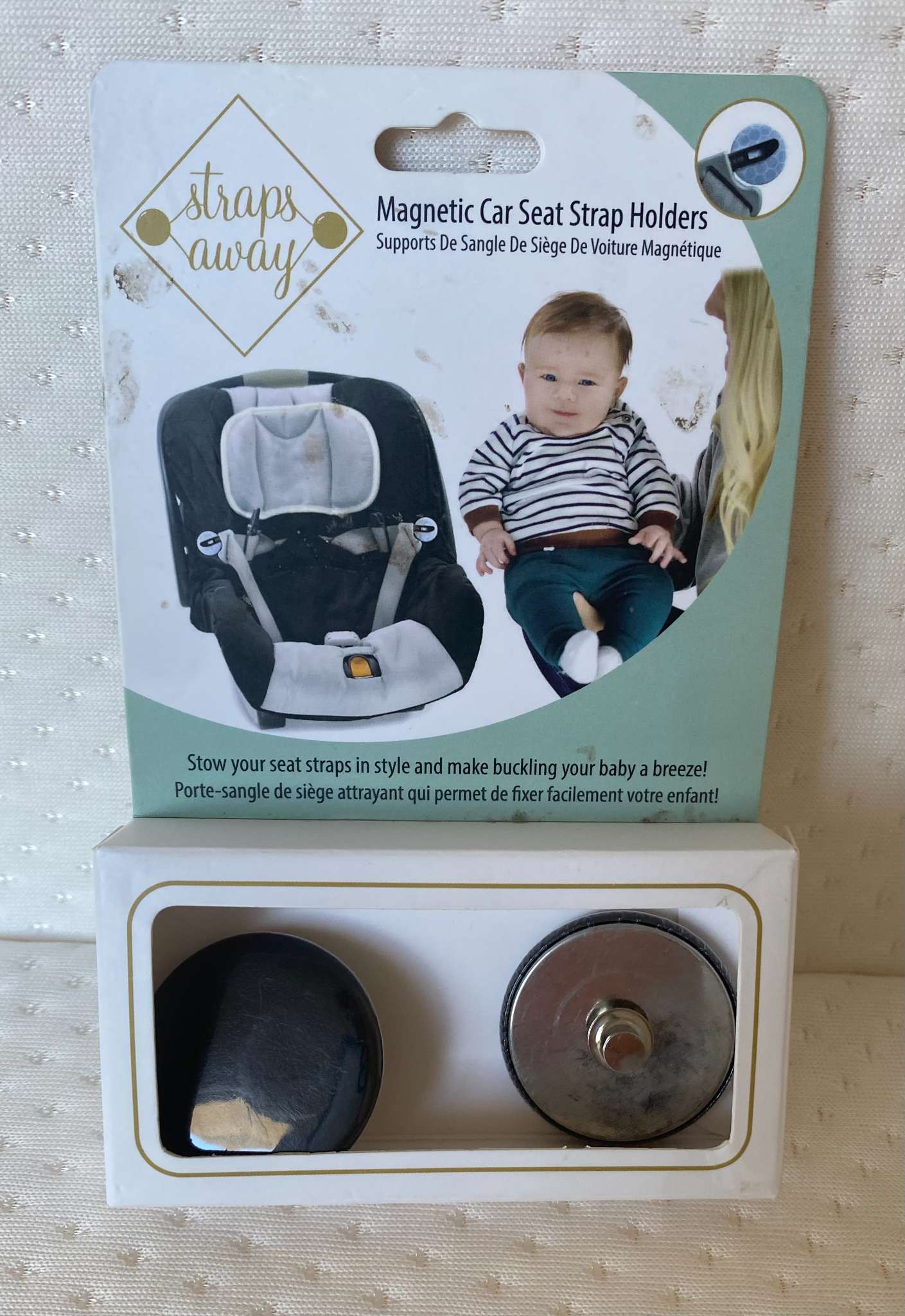 Car bundle: Uppababy sun shade, Straps Away magnets, Skip Hop shopping cart/high chair cover (total MSRP $100)