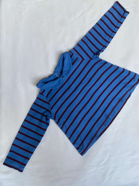 Petit Bateau (French brand) L/S striped girls' top Breton shirt with Peter pan collar Sz 24 mths (MSRP $60), Kids 24 Month (18-24M)