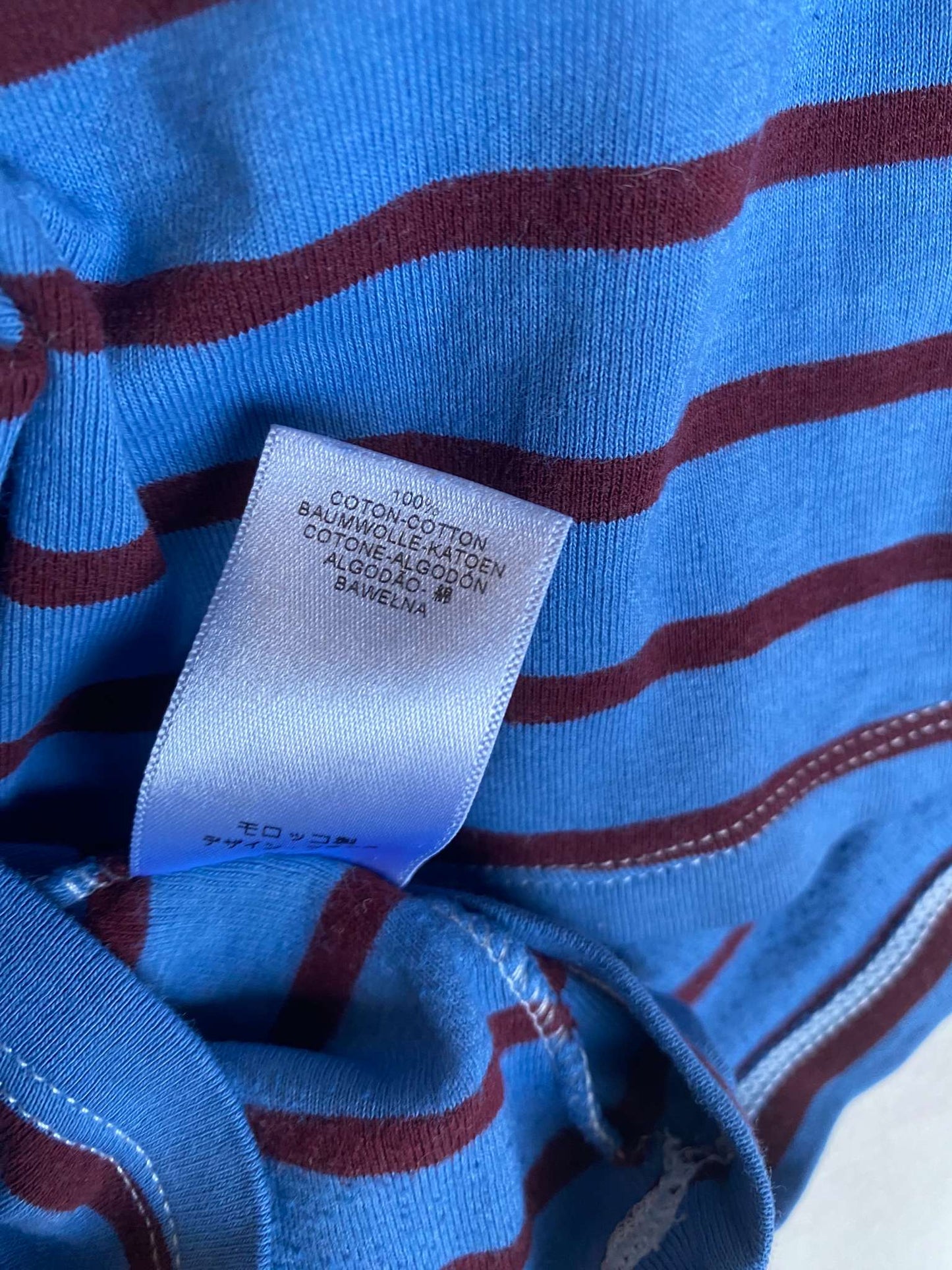 Petit Bateau (French brand) L/S striped girls' top Breton shirt with Peter pan collar Sz 24 mths (MSRP $60), Kids 24 Month (18-24M)