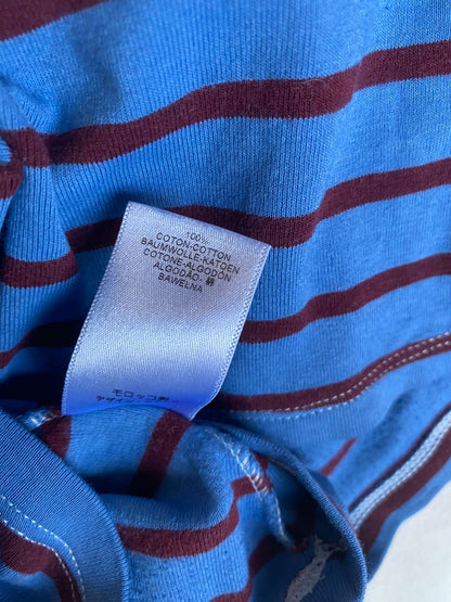 Petit Bateau (French brand) L/S striped girls' top Breton shirt with Peter pan collar Sz 24 mths (MSRP $60), Kids 24 Month (18-24M)
