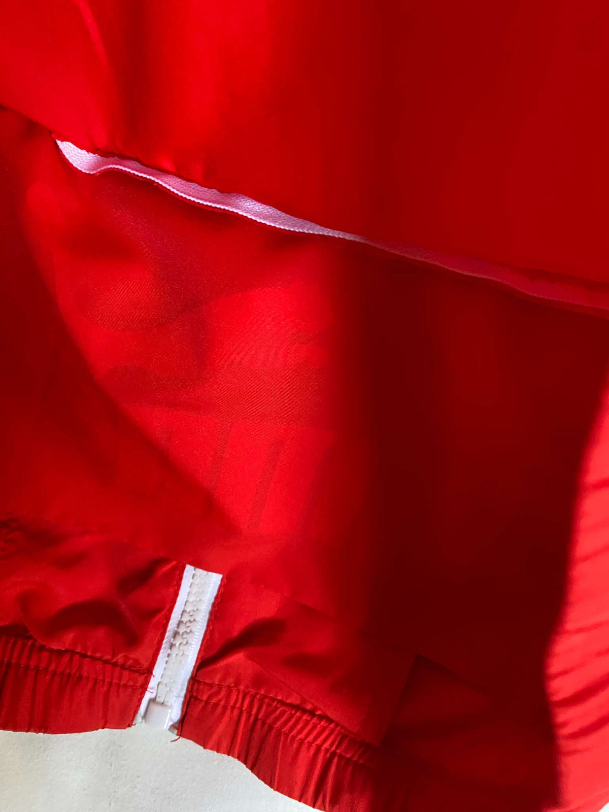 Puma Red Windbreaker with roll up hood and stow pouch Sz 5T (MSRP 60), Kids 5/5T
