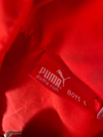 Puma Red Windbreaker with roll up hood and stow pouch Sz 5T (MSRP 60), Kids 5/5T