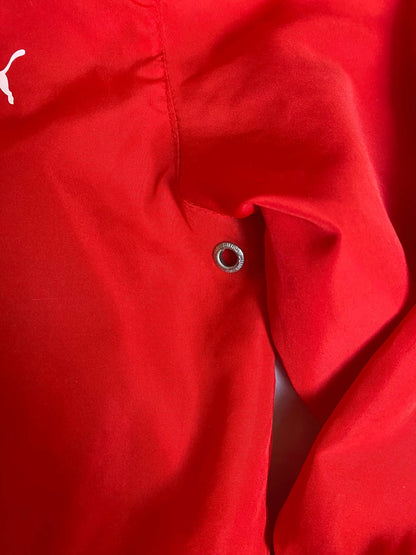 Puma Red Windbreaker with roll up hood and stow pouch Sz 5T (MSRP 60), Kids 5/5T