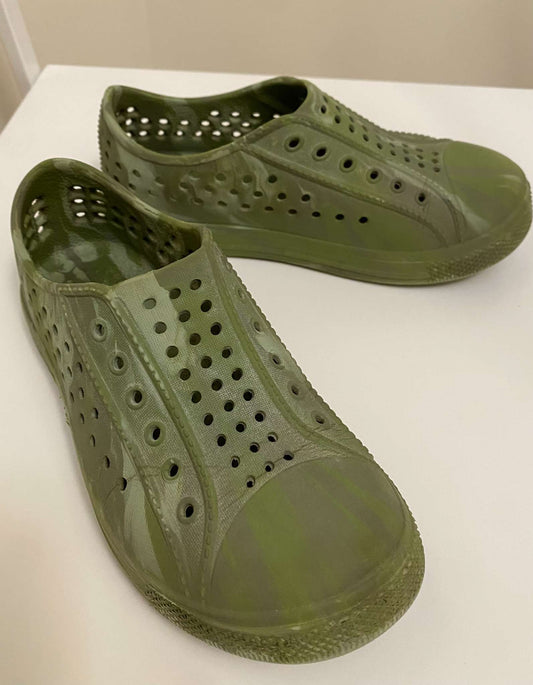 Joe Fresh mottled green toddler slip on shoes (MSRP $15), Shoes 12 (Toddler:2-4yr)