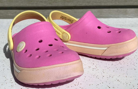 Pink Crocs Kids Crocband Clogs Sz 8/9 (MSRP $55), Shoes 8 (Toddler:2-4yr)