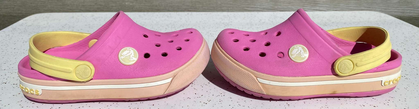 Pink Crocs Kids Crocband Clogs Sz 8/9 (MSRP $55), Shoes 8 (Toddler:2-4yr)